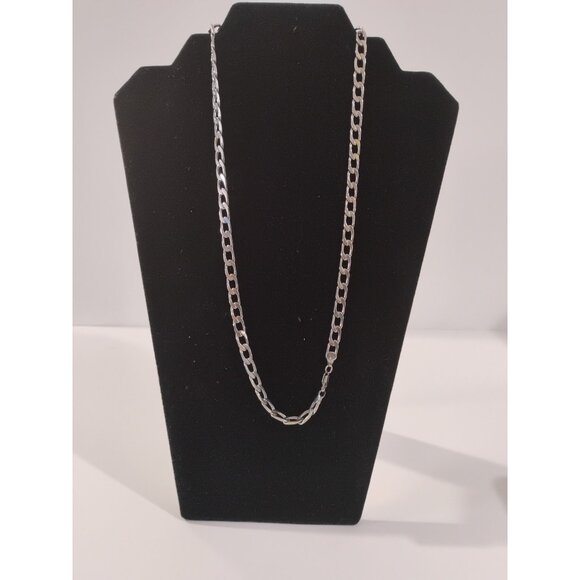 Sterling Silver 925 Flat Chain Necklace 24” ( 1.6mm) -3.33 gr - Picture 12 of 16